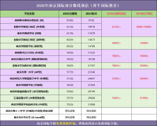 2026年南京国际学校分数线是多少？